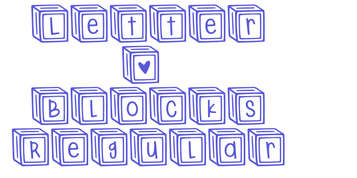 Letter ^  Blocks Regular Font Download